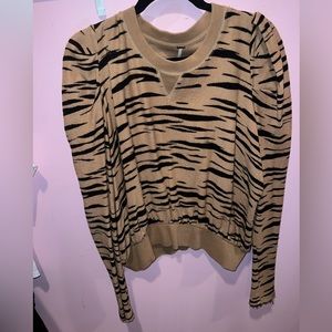 Free People Zebra Knit Sweater